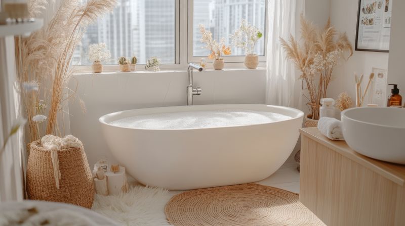 Modern Bathroom with Bathtub